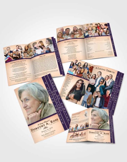 4 Page Grad Obituary Template Brochure Smooth Tolerance