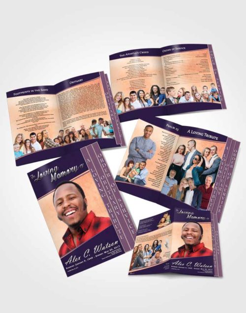 4 Page Grad Obituary Template Brochure Smooth Vitality