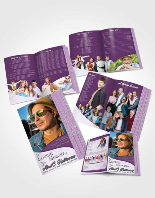4 Page Grad Obituary Template Brochure Soothing Peace of Mind