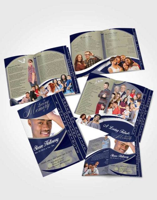 4 Page Grad Obituary Template Brochure Spring Diligence