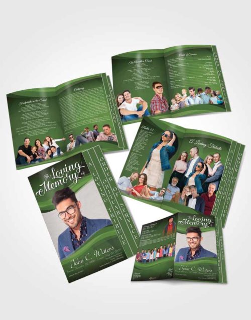 4 Page Grad Obituary Template Brochure Spring Fortitude