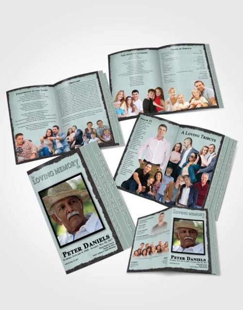 4 Page Grad Obituary Template Brochure Superior Outback