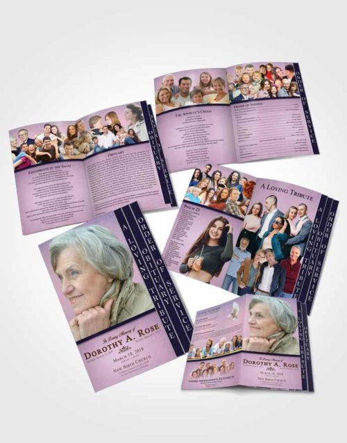 4 Page Grad Obituary Template Brochure Tranquil Tolerance