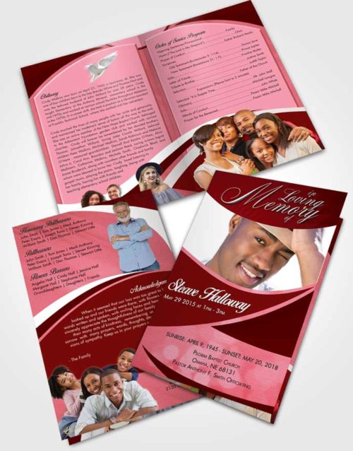 Bifold Order Of Service Obituary Template Brochure Ambient Diligence