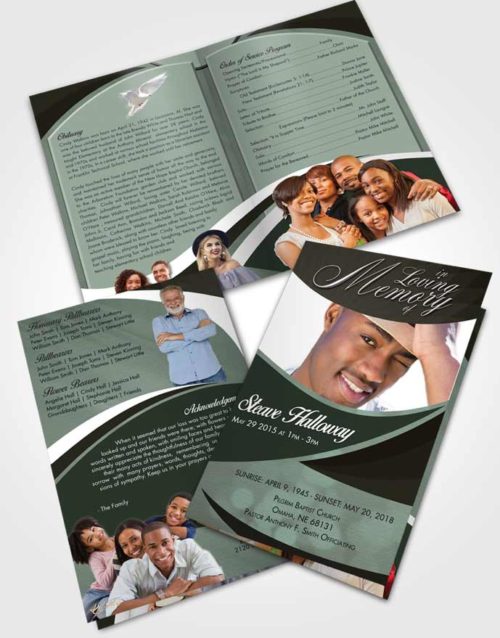 Bifold Order Of Service Obituary Template Brochure Morning Diligence