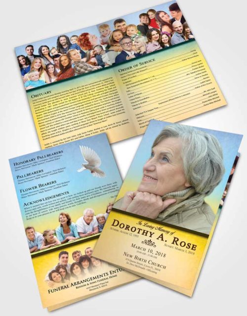 Bifold Order Of Service Obituary Template Brochure Mystical Tolerance