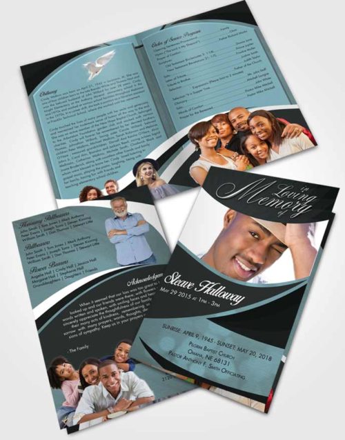 Bifold Order Of Service Obituary Template Brochure Paramount Diligence