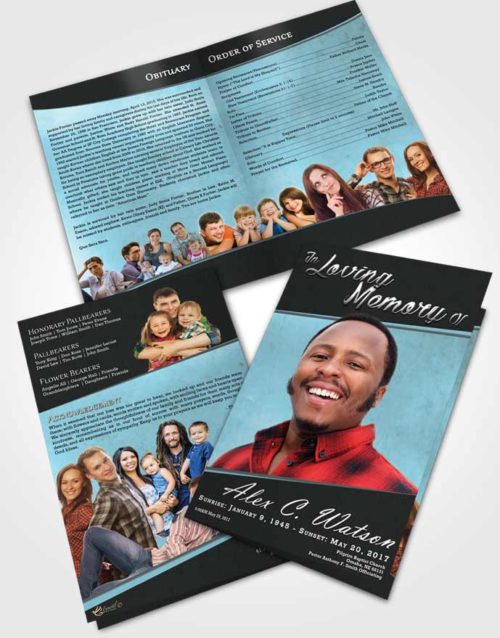 Bifold Order Of Service Obituary Template Brochure Paramount Vitality
