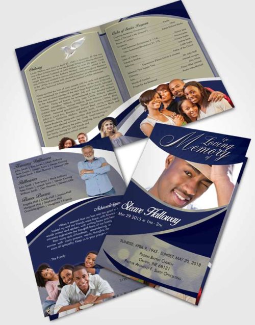 Bifold Order Of Service Obituary Template Brochure Spring Diligence