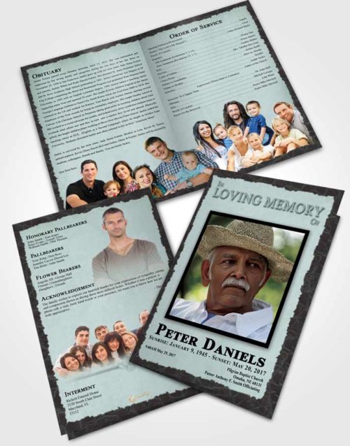 Bifold Order Of Service Obituary Template Brochure Superior Outback