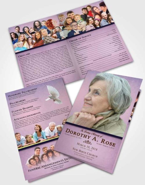 Bifold Order Of Service Obituary Template Brochure Tranquil Tolerance