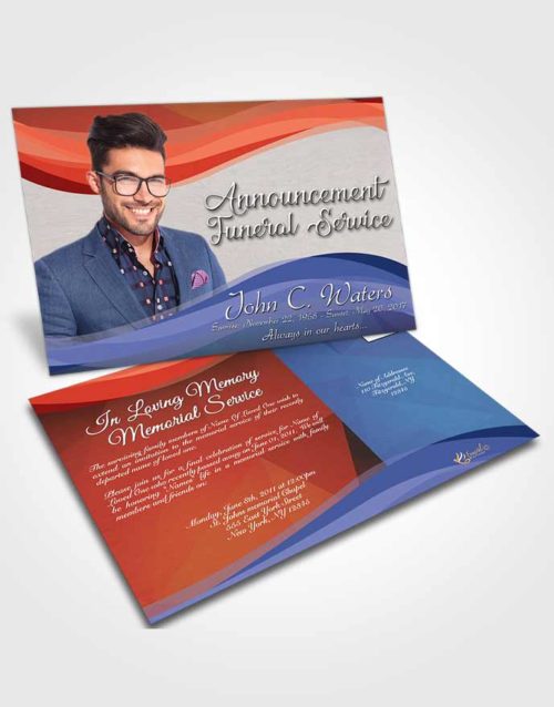 Funeral Announcement Card Template Afternoon Fortitude