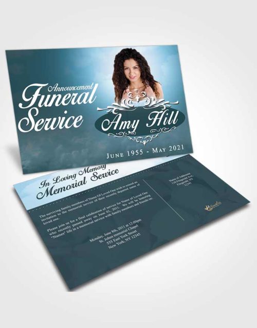 Funeral Announcement Card Template Afternoon Sympathy