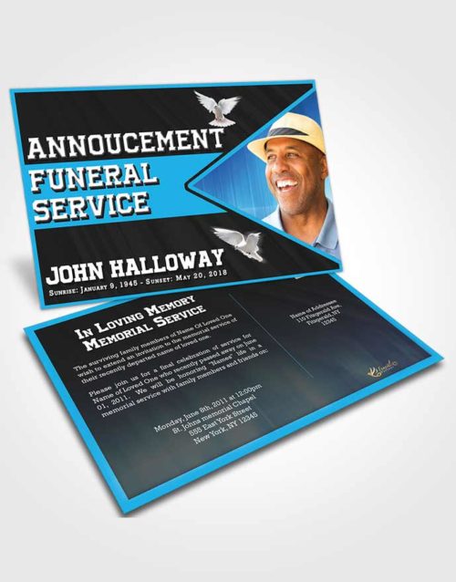 Funeral Announcement Card Template Afternoon Vigor