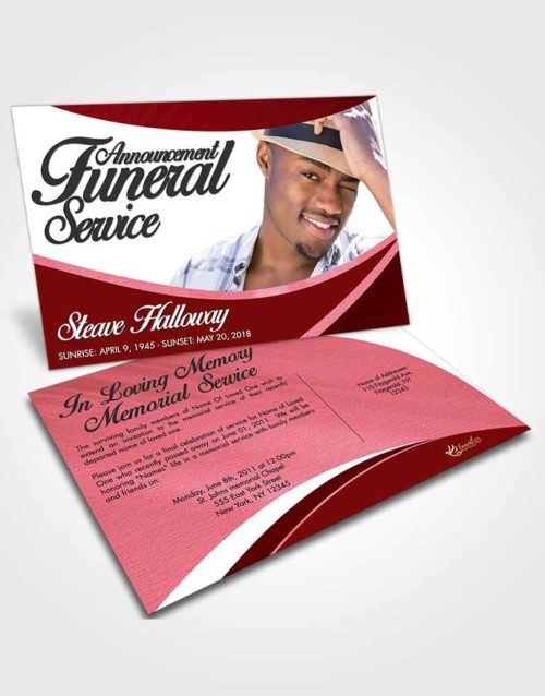 Funeral Announcement Card Template Ambient Diligence