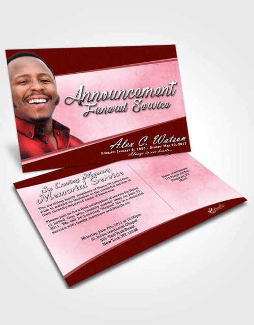 Funeral Announcement Card Template Ambient Vitality