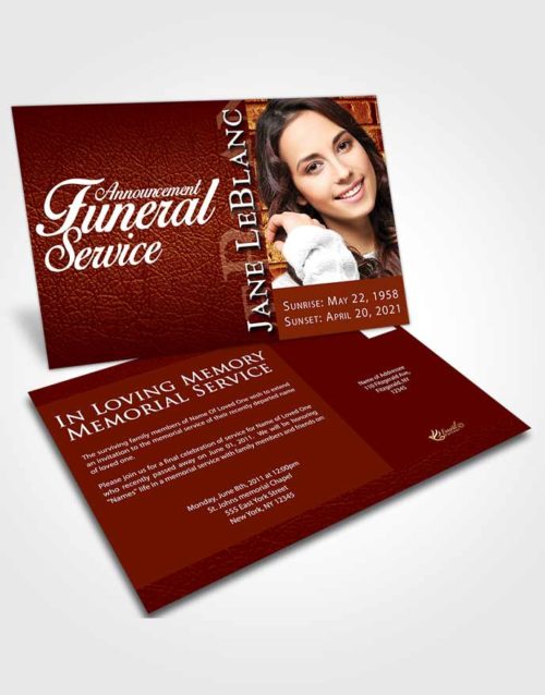 Funeral Announcement Card Template Beautiful Passion