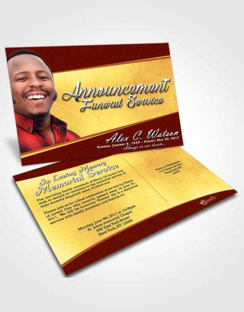 Funeral Announcement Card Template Beautiful Vitality