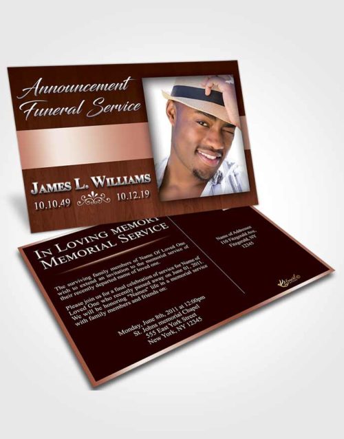 Funeral Announcement Card Template Calm Force