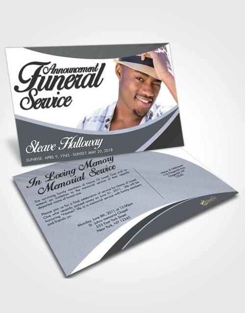 Funeral Announcement Card Template Collected Diligence
