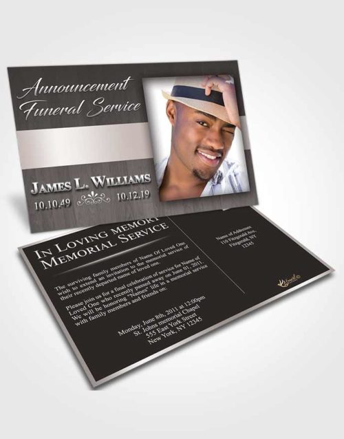 Funeral Announcement Card Template Collected Force
