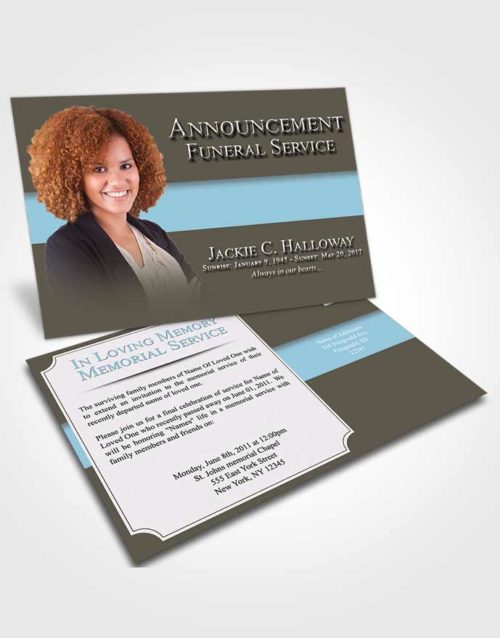 Funeral Announcement Card Template Collected Nobility