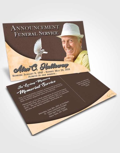 Funeral Announcement Card Template Cordial Peace of Mind