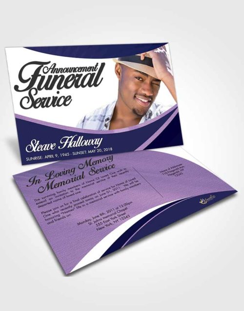 Funeral Announcement Card Template Dazzling Diligence