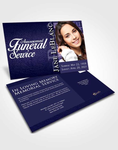 Funeral Announcement Card Template Dazzling Passion