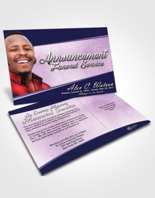 Funeral Announcement Card Template Dazzling Vitality