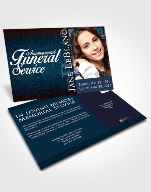 Funeral Announcement Card Template Devoted Passion