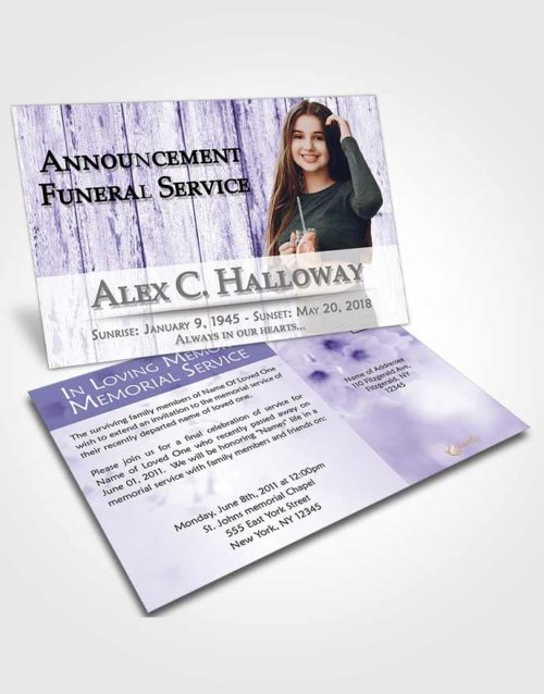 Funeral Announcement Card Template Diamond Endurance
