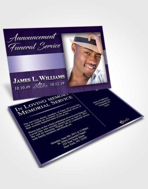 Funeral Announcement Card Template Diamond Force