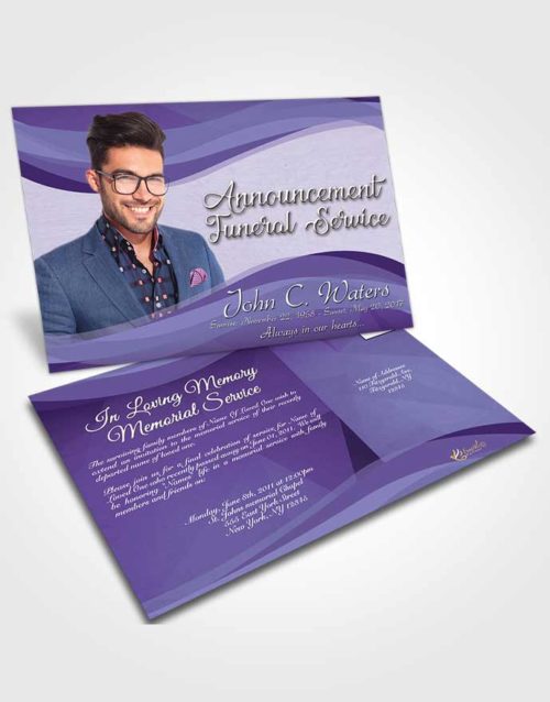 Funeral Announcement Card Template Diamond Fortitude