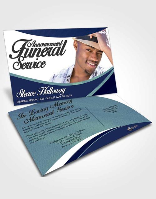 Funeral Announcement Card Template Divine Diligence