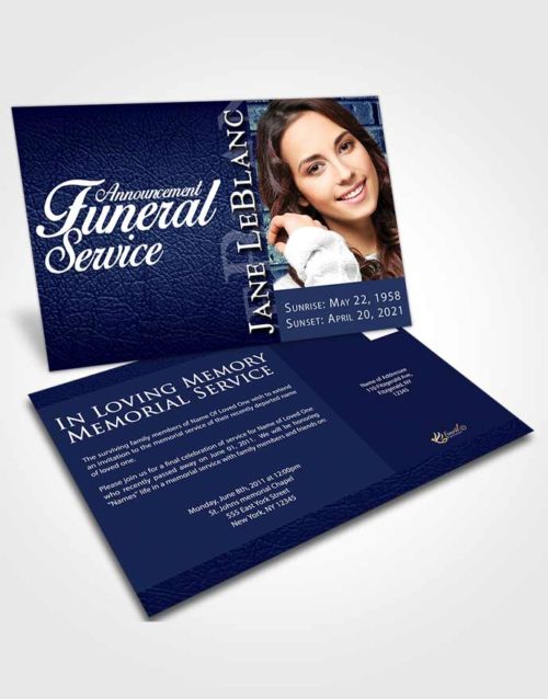 Funeral Announcement Card Template Divine Passion