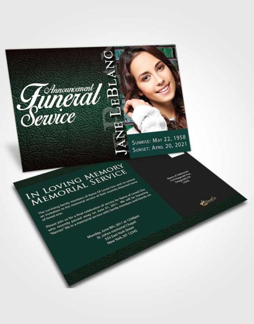 Funeral Announcement Card Template Electrifying Passion