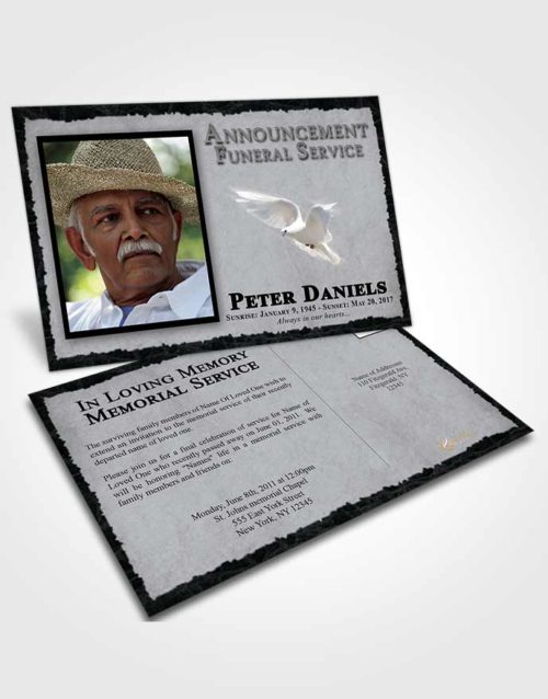 Funeral Announcement Card Template Essential Outback