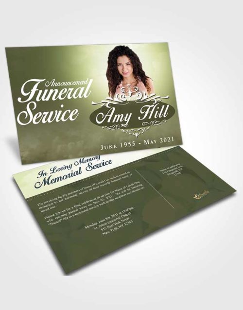 Funeral Announcement Card Template Eternal Sympathy
