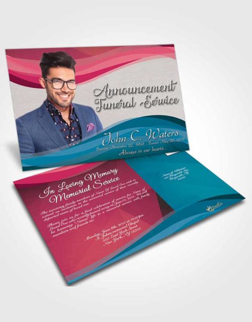 Funeral Announcement Card Template Gentle Fortitude