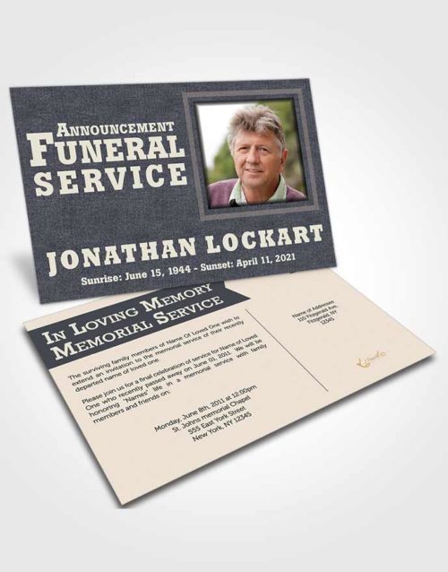 Funeral Announcement Card Template Gentle Intensity