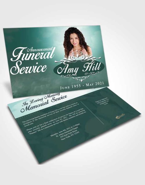Funeral Announcement Card Template Gentle Sympathy