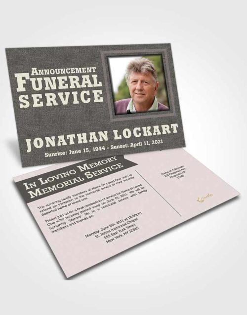 Funeral Announcement Card Template Graceful Intensity