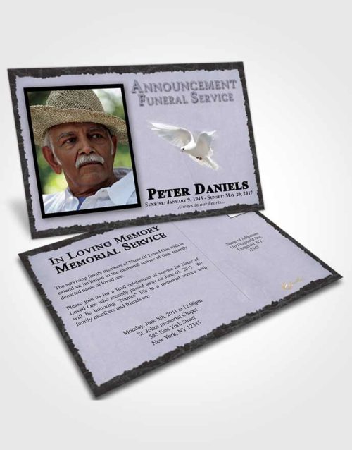 Funeral Announcement Card Template Graceful Outback