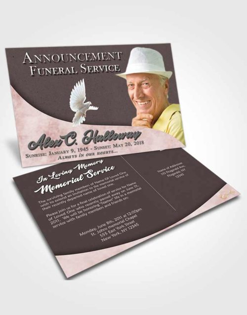 Funeral Announcement Card Template Graceful Peace of Mind