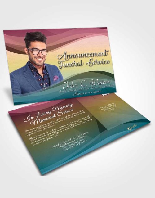 Funeral Announcement Card Template Harmonious Fortitude