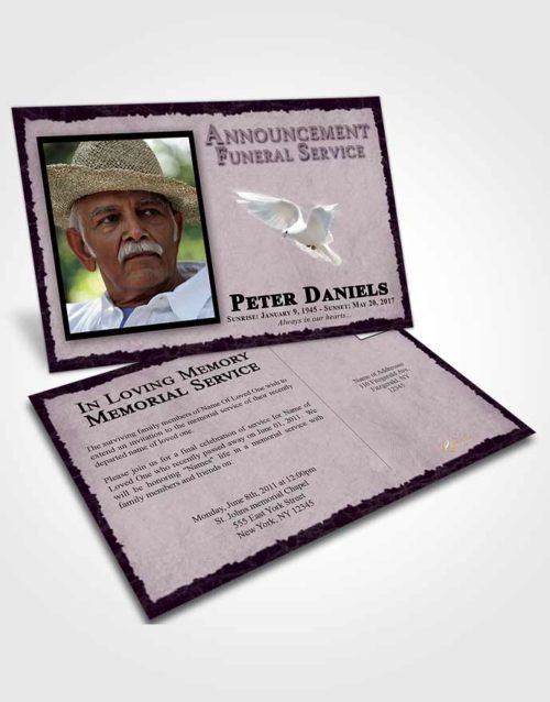 Funeral Announcement Card Template Loyal Outback