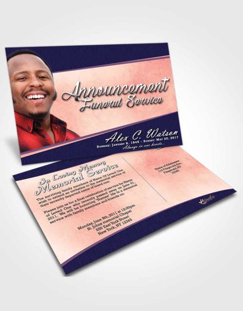 Funeral Announcement Card Template Loyal Vitality