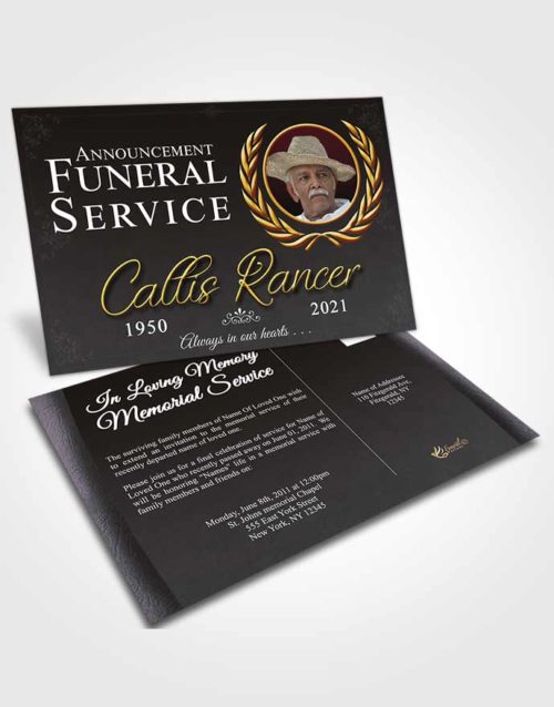 Funeral Announcement Card Template Lustful Desire