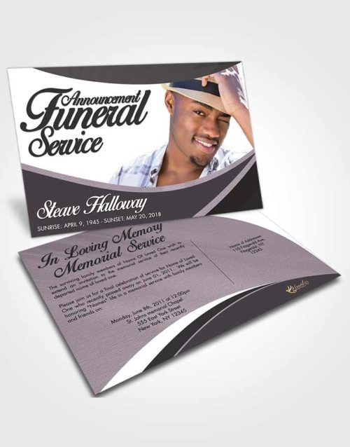 Funeral Announcement Card Template Lustful Diligence